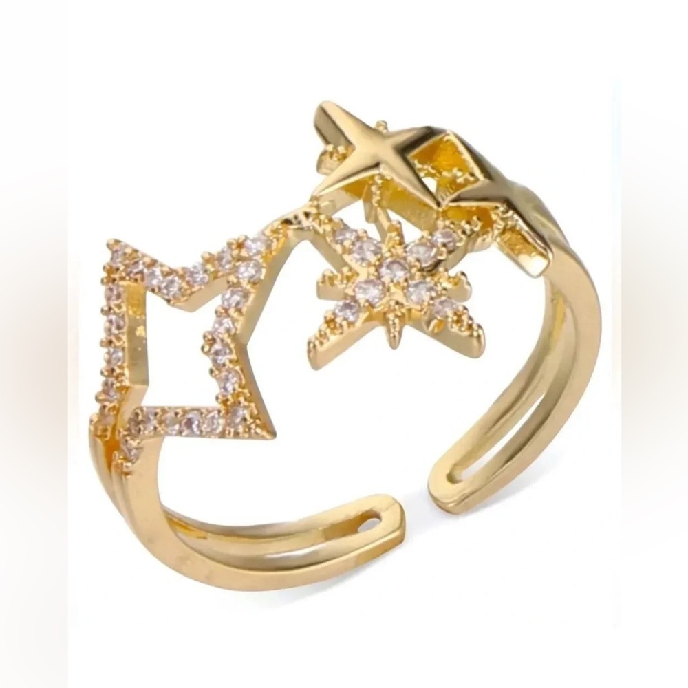 Anthropologie Star Pave Ring